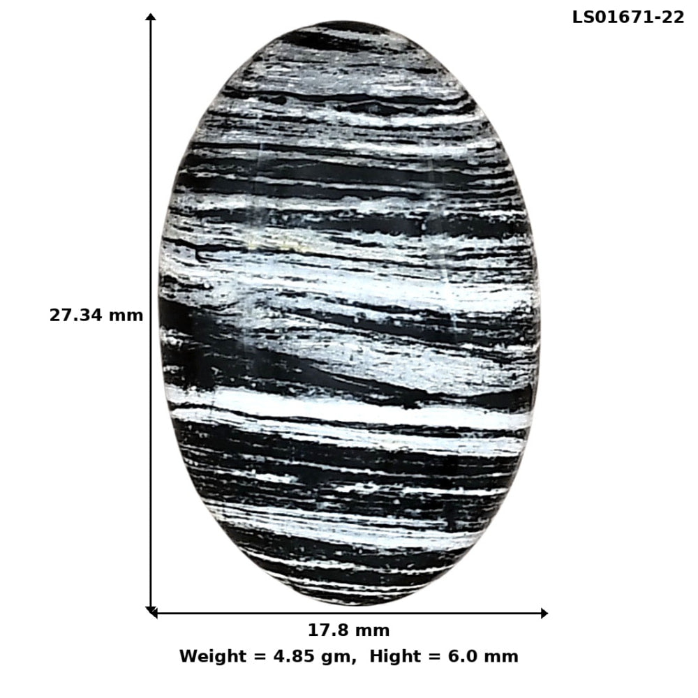 Silver Leaf Obsidian 27.34x17.8x6 mm Oval Gemstone LS01671-22