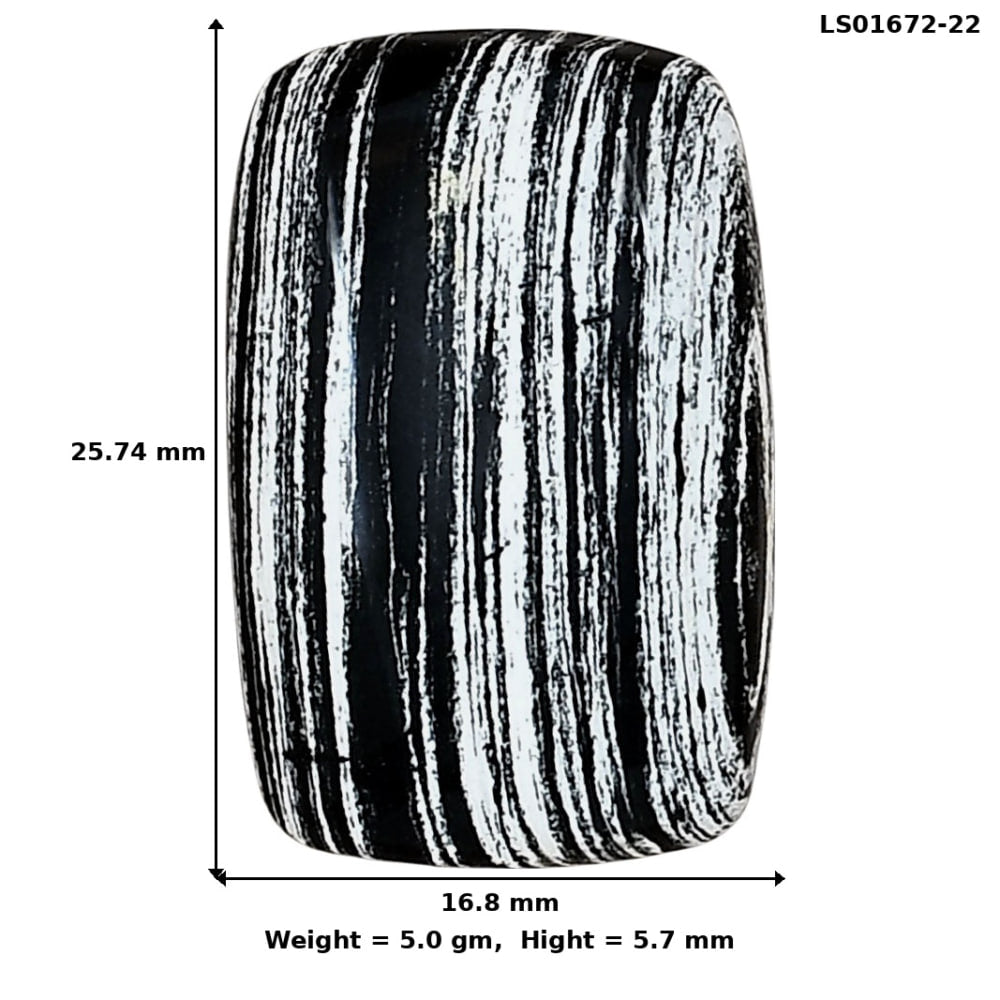 Silver Leaf Obsidian 25.74x16.8x5.7 mm Baguette Gemstone LS01672-22