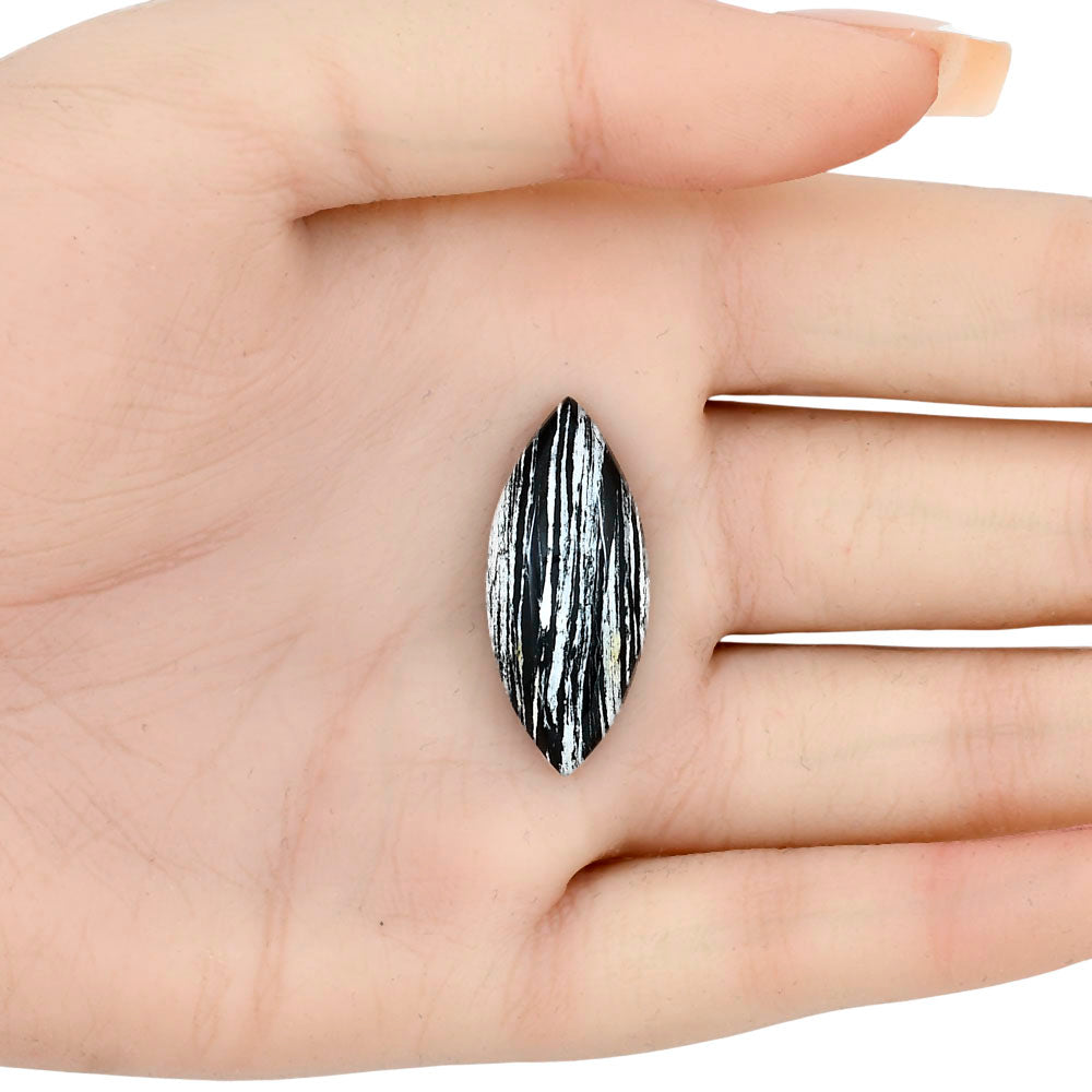 Silver Leaf Obsidian 30.5x13.2x6.6 mm Marquise Gemstone LS01673-22