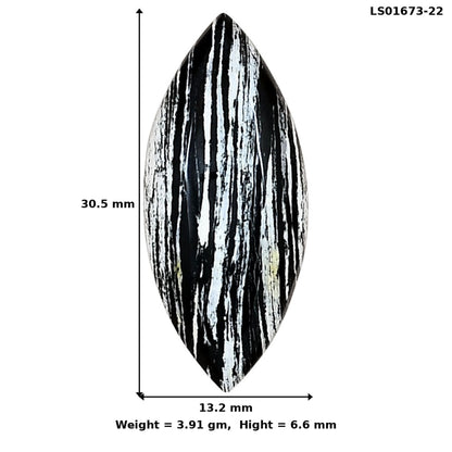 Silver Leaf Obsidian 30.5x13.2x6.6 mm Marquise Gemstone LS01673-22