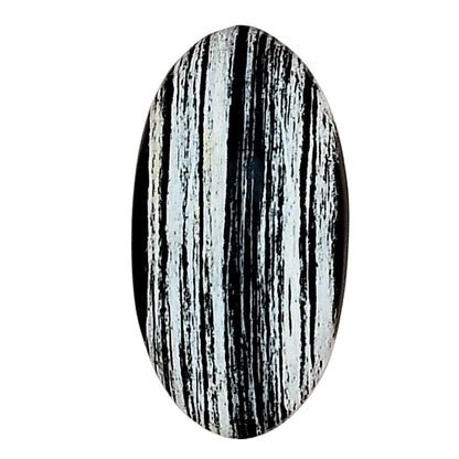 Silver Leaf Obsidian 24.4x13x6 mm Oval Gemstone LS01677-22