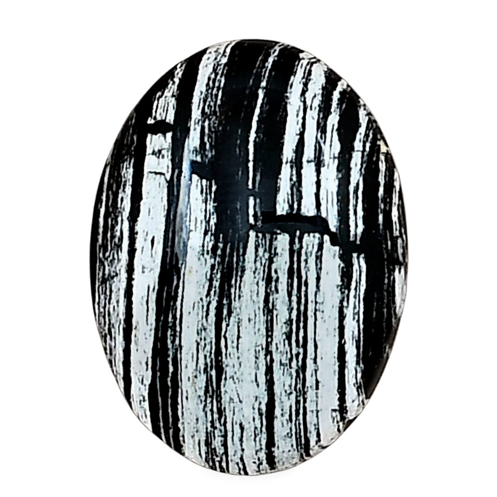 Silver Leaf Obsidian 20.5x15x5 mm Oval Gemstone LS01679-22
