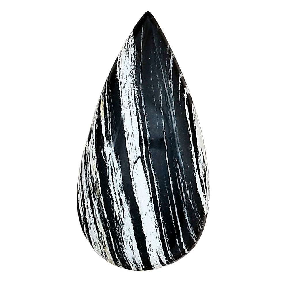 Silver Leaf Obsidian 30.8x15.8x5.5 mm Pear Gemstone LS01680-22