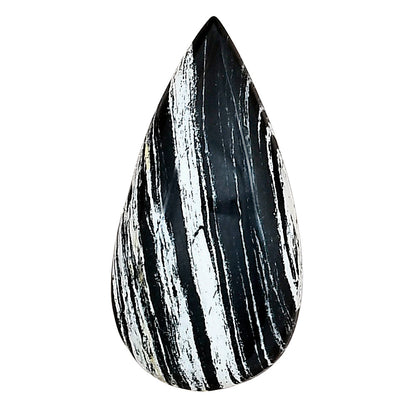 Silver Leaf Obsidian 30.8x15.8x5.5 mm Pear Gemstone LS01680-22