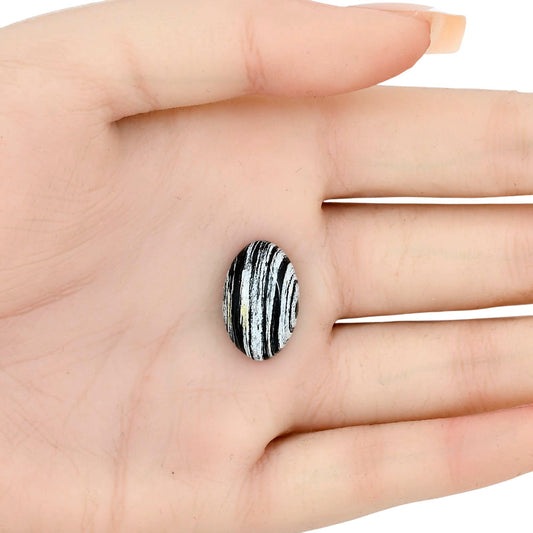 Silver Leaf Obsidian 19.5x12.5x6 mm Oval Gemstone LS01683-22