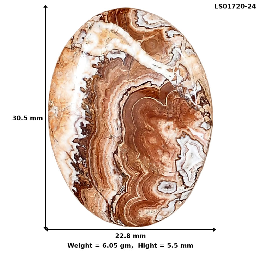 Rosetta Picture Jasper 30.5x22.8x5.5 mm Oval Gemstone LS01720-24