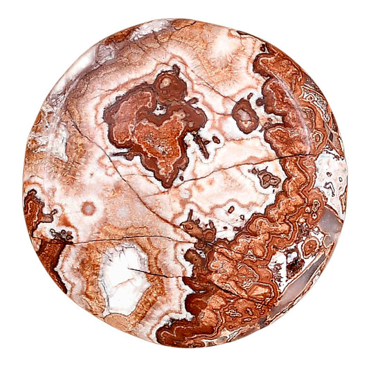 Rosetta Picture Jasper 34.5x34.5x5.5 mm Round Gemstone LS01721-24