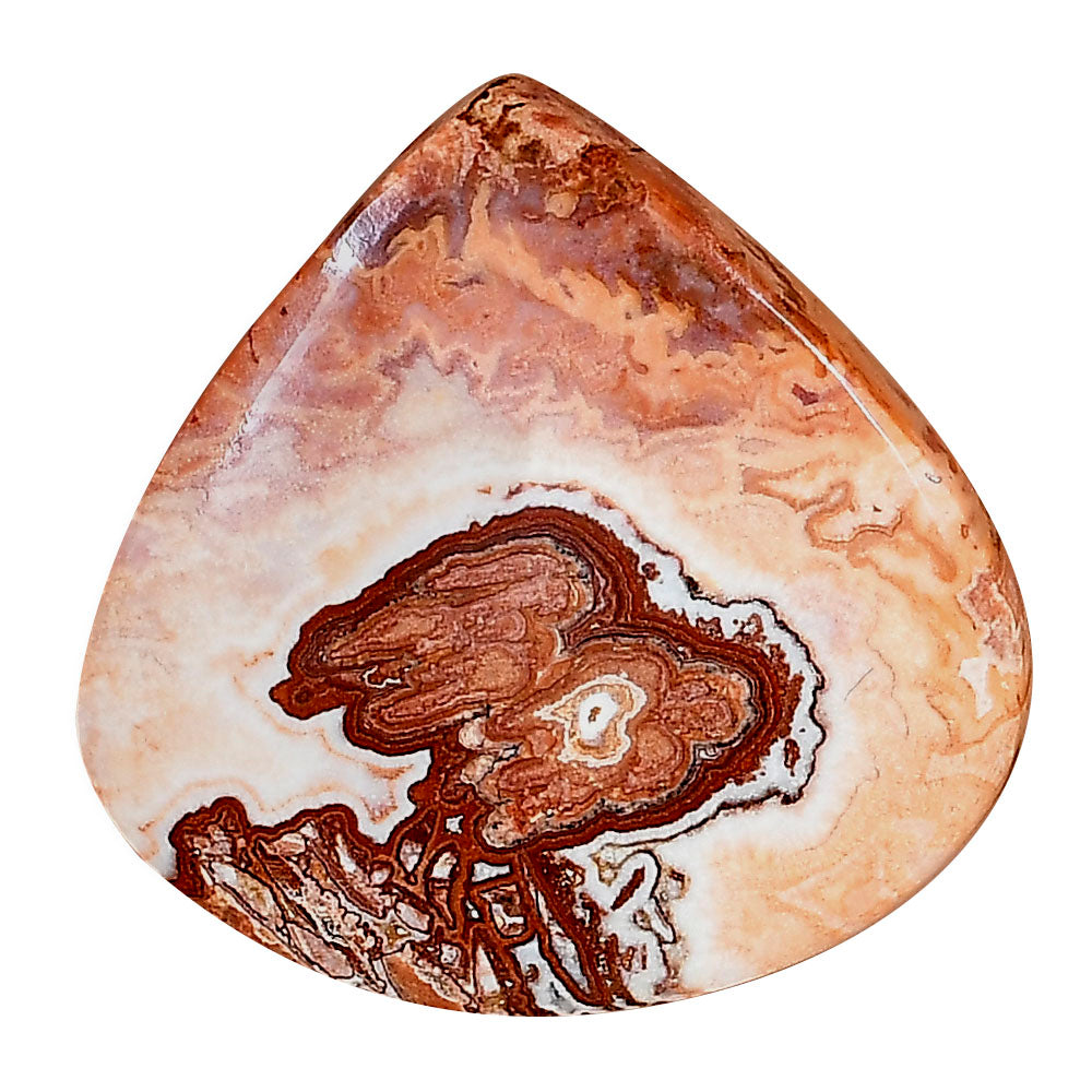Rosetta Picture Jasper 32.7x32.2x5.5 mm Heart Gemstone LS01727-24