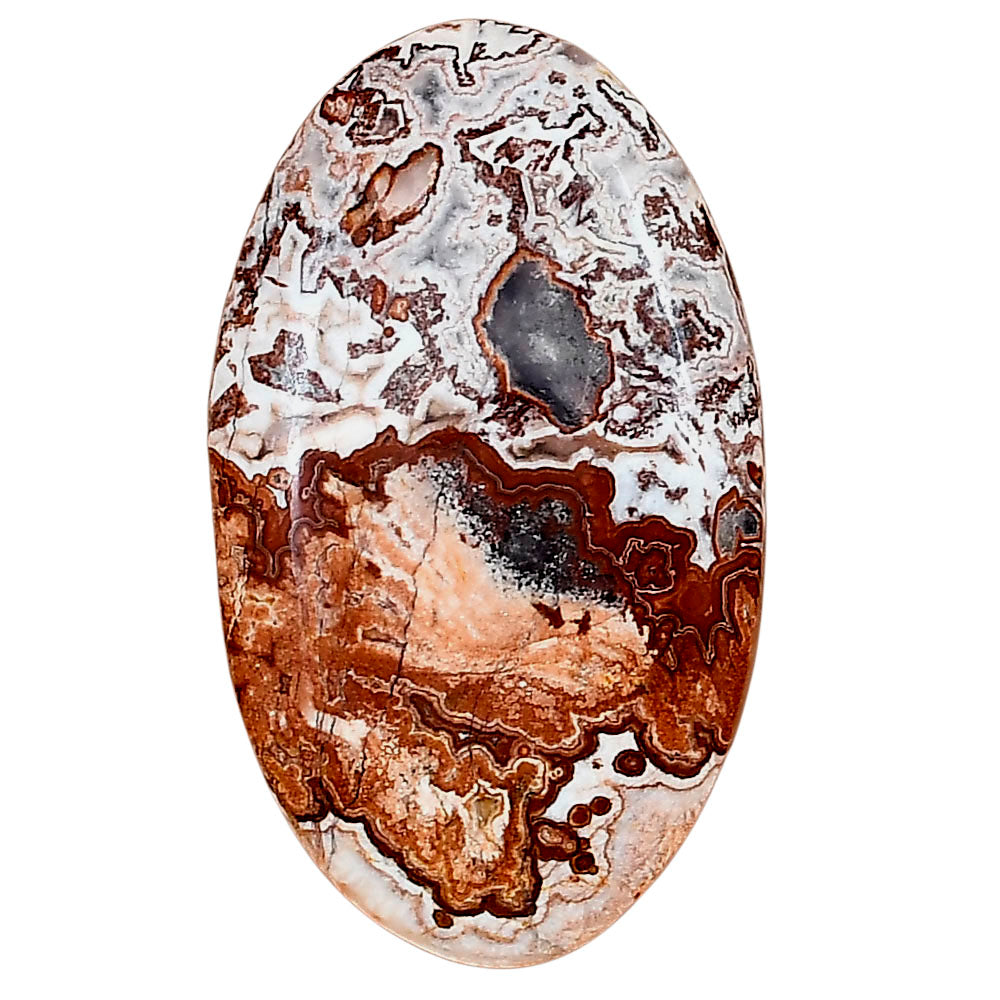 Rosetta Picture Jasper 37.6x22x6 mm Oval Gemstone LS01728-24