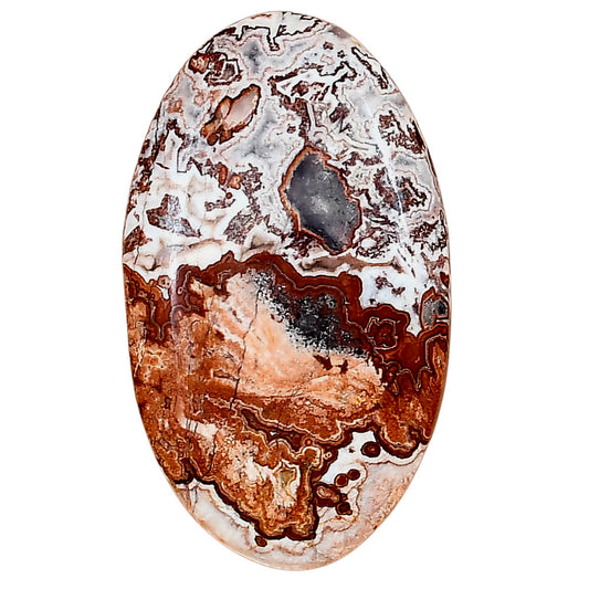 Rosetta Picture Jasper 37.6x22x6 mm Oval Gemstone LS01728-24