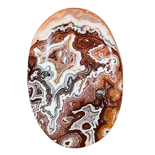 Rosetta Picture Jasper 33x22.4x6 mm Oval Gemstone LS01729-24