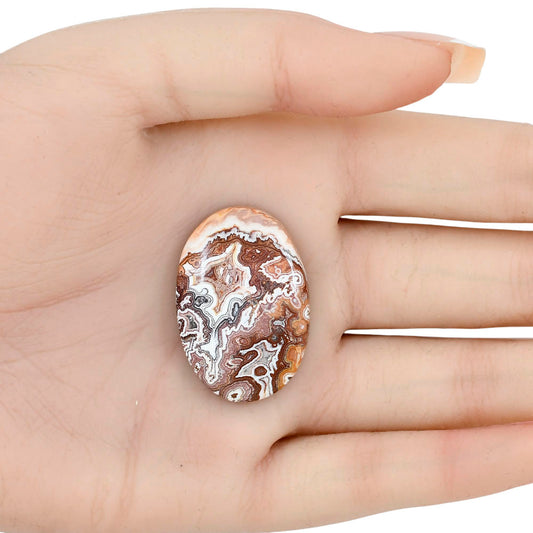 Rosetta Picture Jasper 33x22.4x6 mm Oval Gemstone LS01729-24