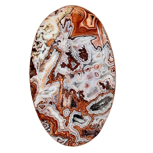 Rosetta Picture Jasper 34x20.8x6 mm Oval Gemstone LS01730-24