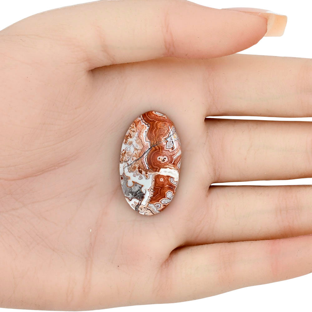 Rosetta Picture Jasper 30.2x17.5x5 mm Oval Gemstone LS01731-24