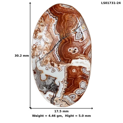 Rosetta Picture Jasper 30.2x17.5x5 mm Oval Gemstone LS01731-24