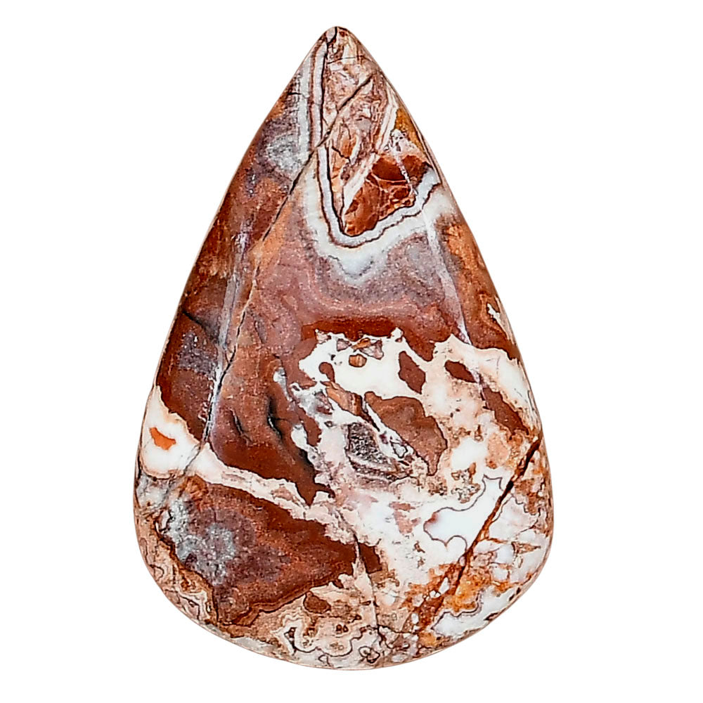 Rosetta Picture Jasper 33.6x22.1x6 mm Pear Gemstone LS01739-24