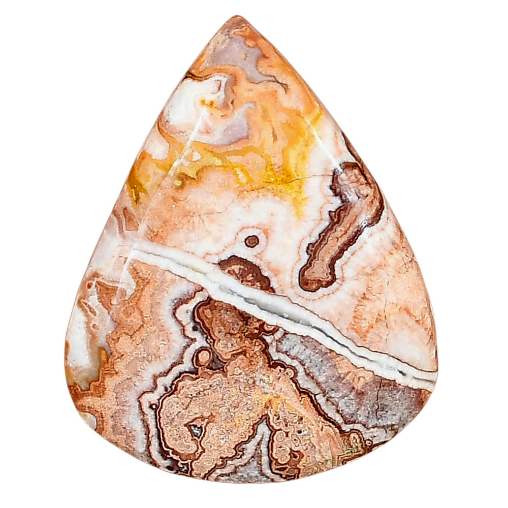 Rosetta Picture Jasper 31.2x25x5.5 mm Pear Gemstone LS01741-24