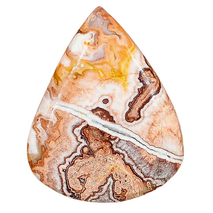 Rosetta Picture Jasper 31.2x25x5.5 mm Pear Gemstone LS01741-24