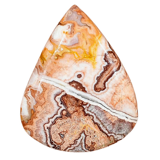 Rosetta Picture Jasper 31.2x25x5.5 mm Pear Gemstone LS01741-24