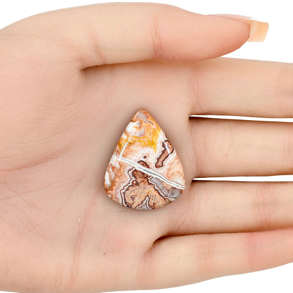 Rosetta Picture Jasper 31.2x25x5.5 mm Pear Gemstone LS01741-24