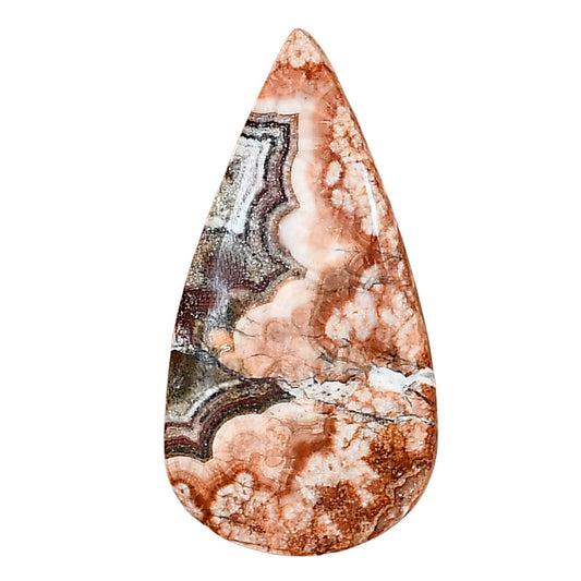 Rosetta Picture Jasper 32.6x16.8x4.5 mm Pear Gemstone LS01746-24