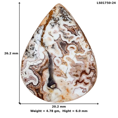 Rosetta Picture Jasper 26.2x20.2x6 mm Pear Gemstone LS01750-24