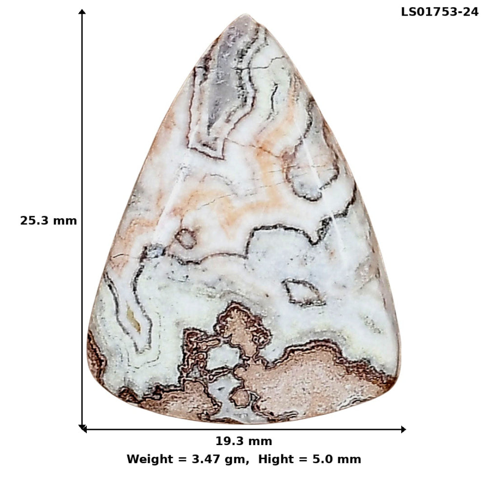 Rosetta Picture Jasper 25.3x19.3x5 mm Pear Gemstone LS01753-24