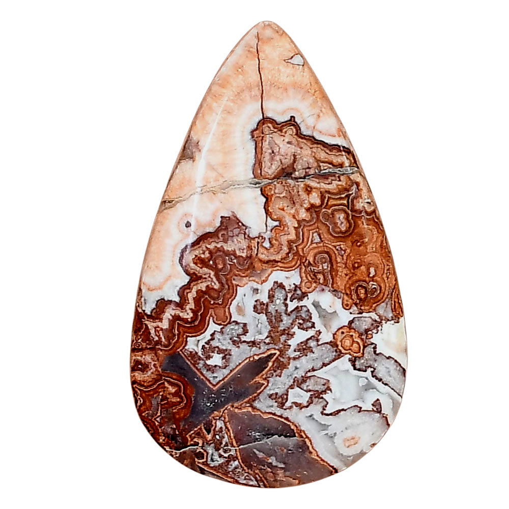 Rosetta Picture Jasper 33.1x19.8x4.5 mm Pear Gemstone LS01761-24