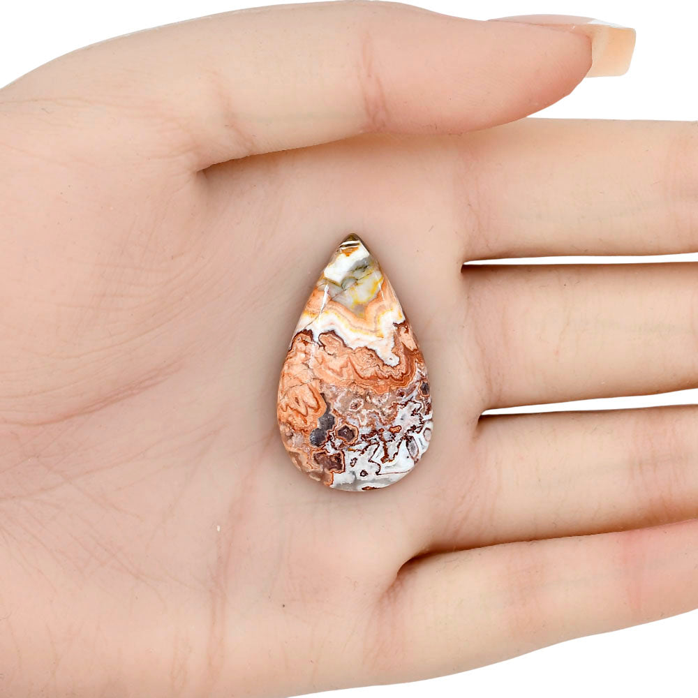 Rosetta Picture Jasper 33.1x20x5 mm Pear Gemstone LS01762-24