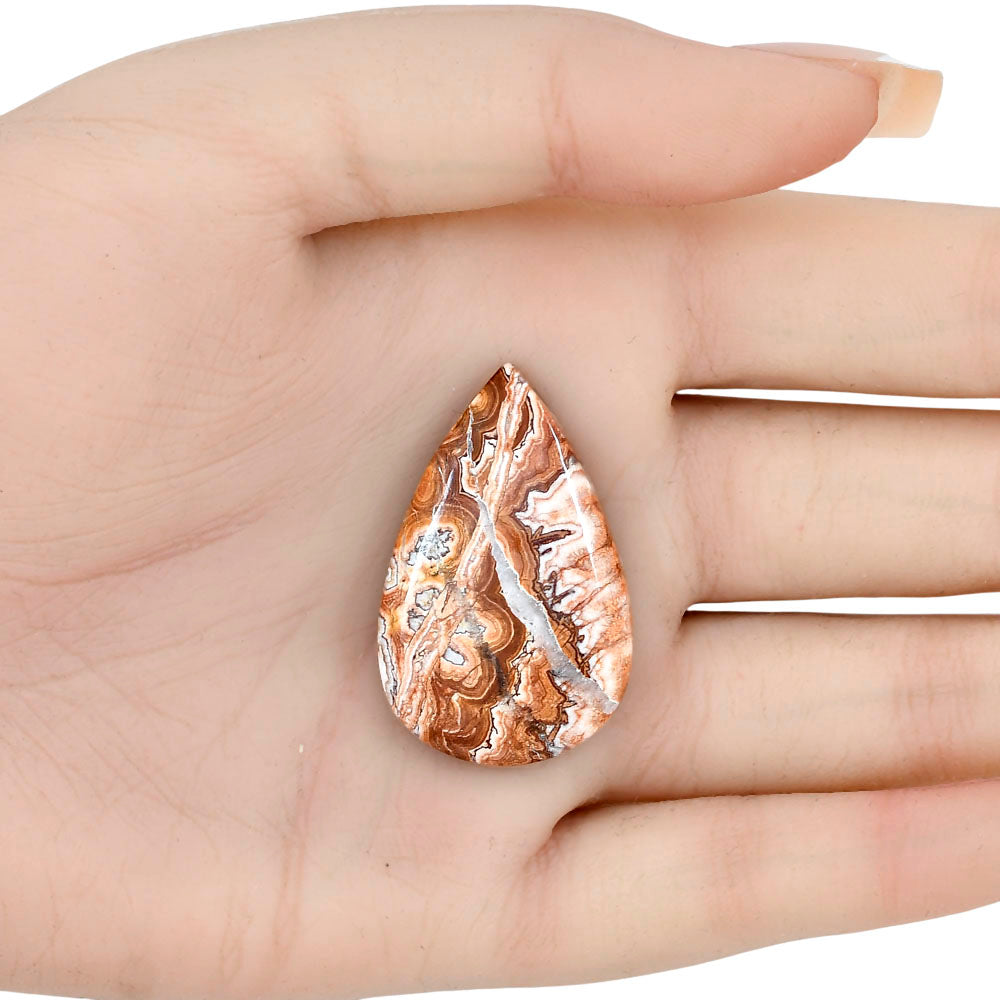 Rosetta Picture Jasper 36.1x23x6 mm Pear Gemstone LS01767-24