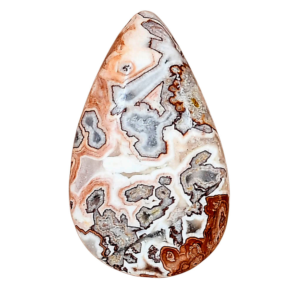 Rosetta Picture Jasper 31x18.7x5.5 mm Pear Gemstone LS01769-24