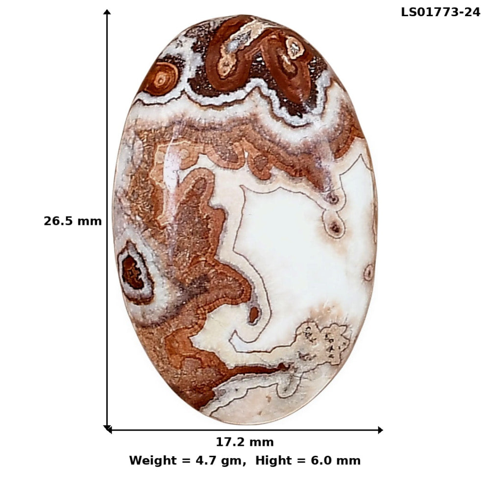 Rosetta Picture Jasper 26.5x17.2x6 mm Oval Gemstone LS01773-24