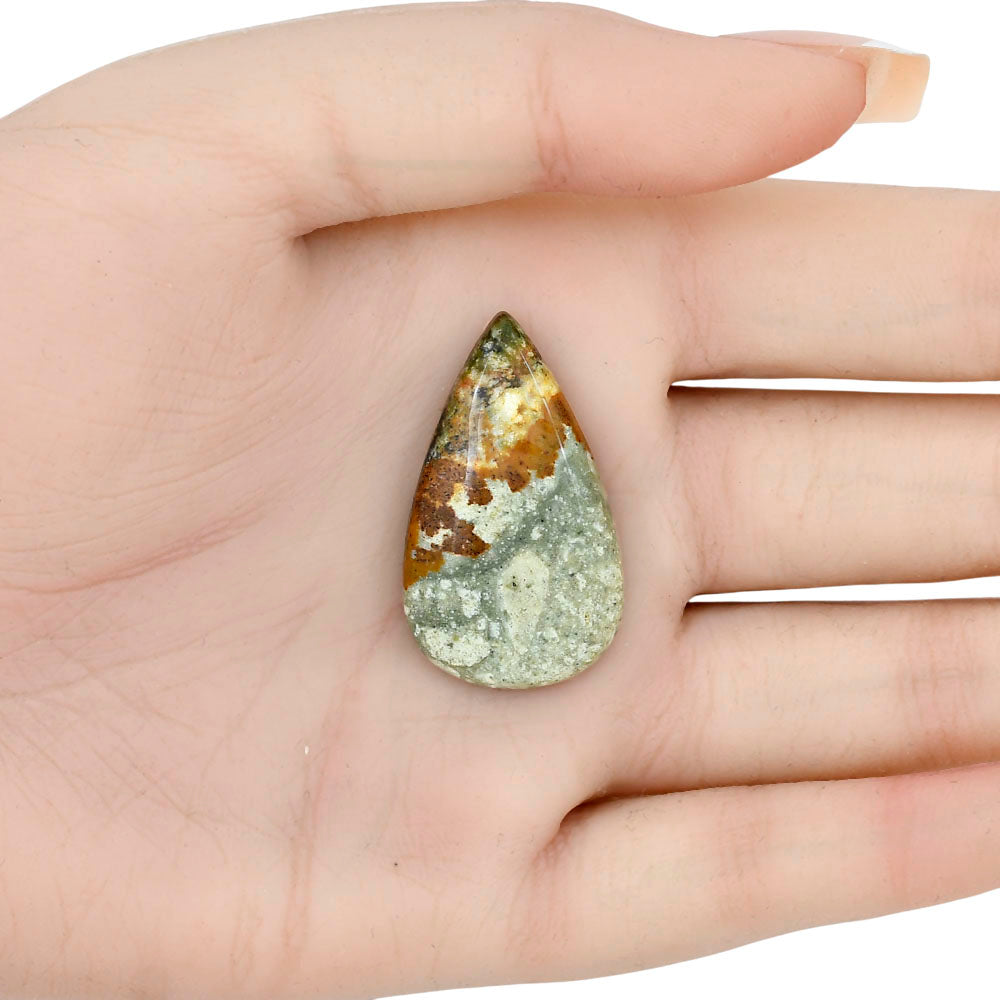 Rocky Butte Picture Jasper 33.8x20x5.5 mm Pear Gemstone LS01782-25