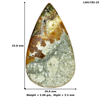 Rocky Butte Picture Jasper 33.8x20x5.5 mm Pear Gemstone LS01782-25