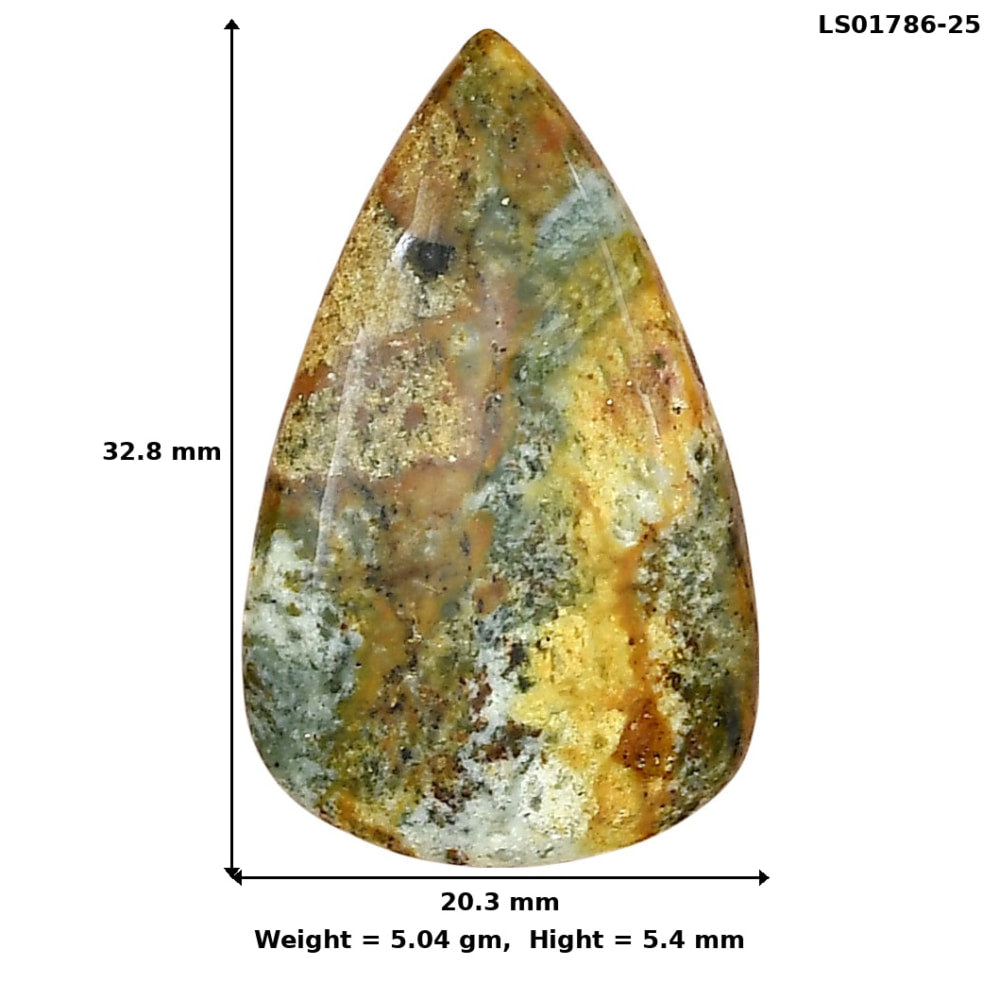 Rocky Butte Picture Jasper 32.8x20.3x5.4 mm Pear Gemstone LS01786-25