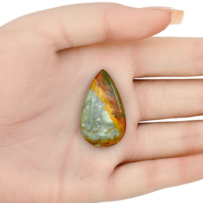 Rocky Butte Picture Jasper 34.5x21x6 mm Pear Gemstone LS01788-25