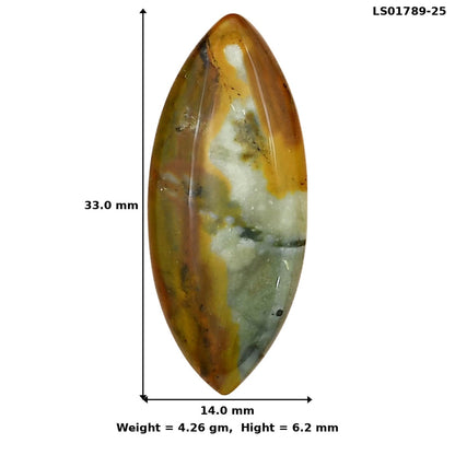Rocky Butte Picture Jasper 33x14x6.2 mm Marquise Gemstone LS01789-25