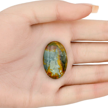 Rocky Butte Picture Jasper 31.5x20.5x5 mm Oval Gemstone LS01792-25
