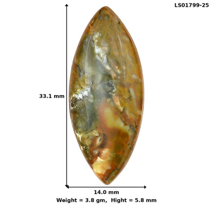 Rocky Butte Picture Jasper 33.1x14x5.8 mm Marquise Gemstone LS01799-25