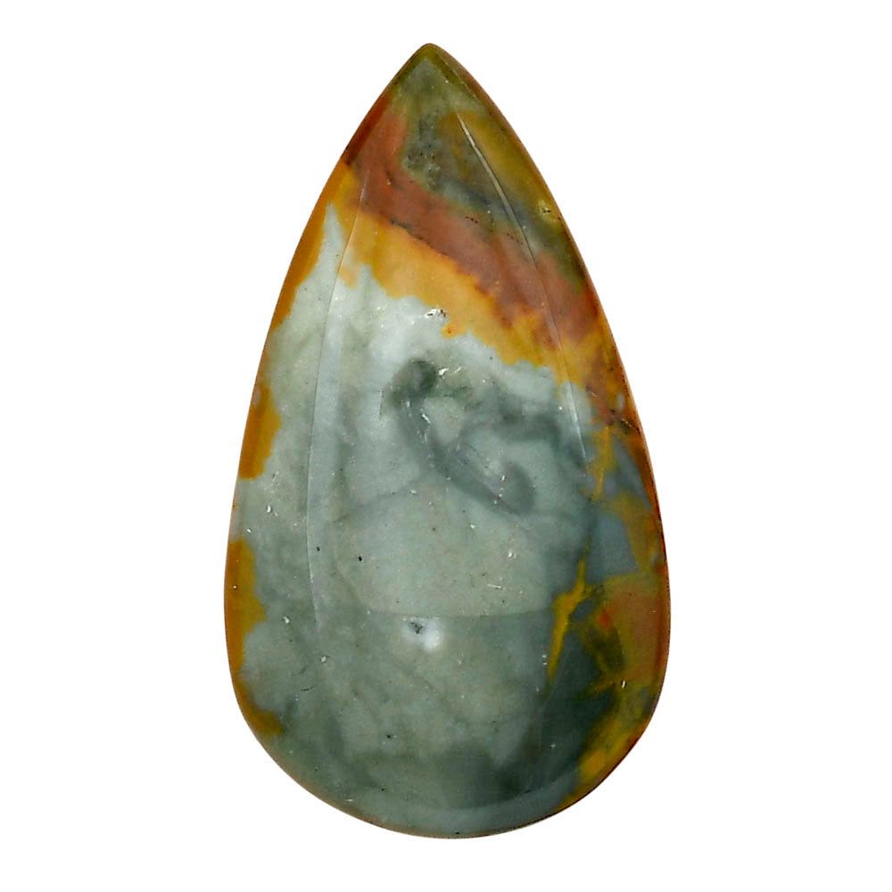 Rocky Butte Picture Jasper 36.6x20.6x6.3 mm Pear Gemstone LS01803-25
