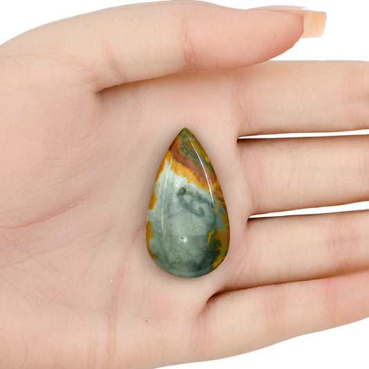 Rocky Butte Picture Jasper 36.6x20.6x6.3 mm Pear Gemstone LS01803-25