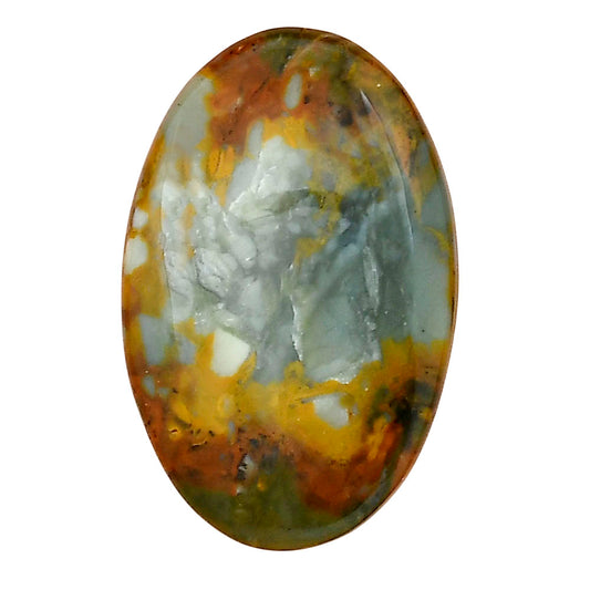 Rocky Butte Picture Jasper 30.2x19.5x4.7 mm Oval Gemstone LS01805-25