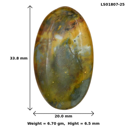 Rocky Butte Picture Jasper 33.8x20x6.5 mm Oval Gemstone LS01807-25