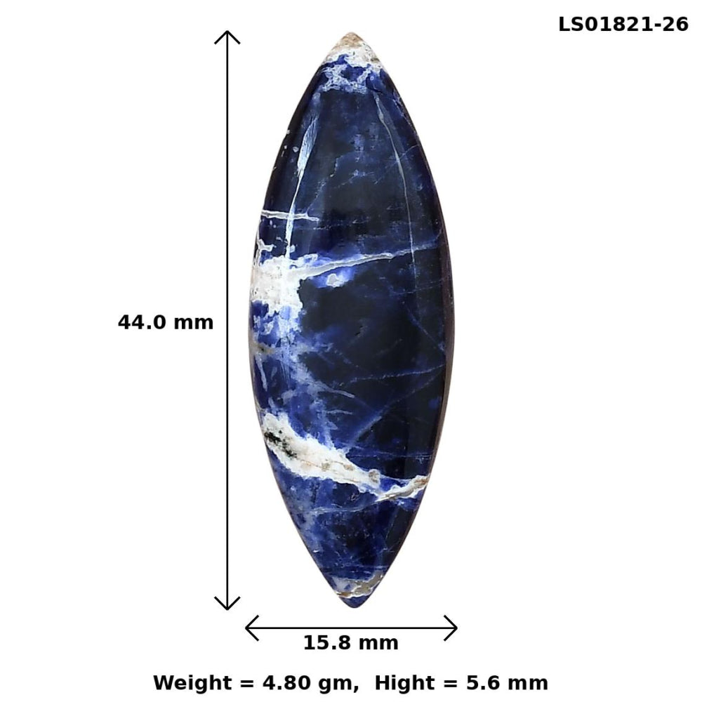 Sodalite 44x15.8x5.6 mm Marquise Gemstone LS01821-26