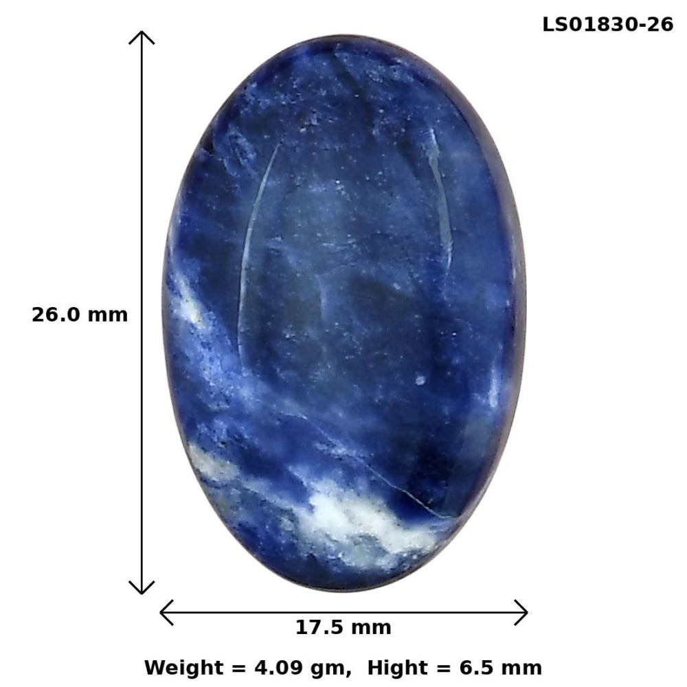 Sodalite 26x17.5x6.5 mm Oval Gemstone LS01830-26