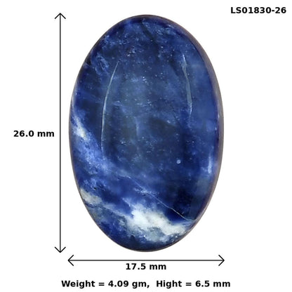 Sodalite 26x17.5x6.5 mm Oval Gemstone LS01830-26