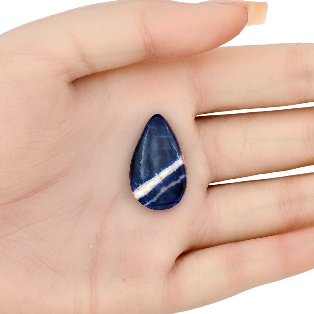 Sodalite 26.3x16.5x5.5 mm Pear Gemstone LS01831-26