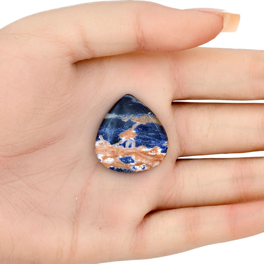 Sodalite 26.88x25x5.4 mm Heart Gemstone LS01839-26