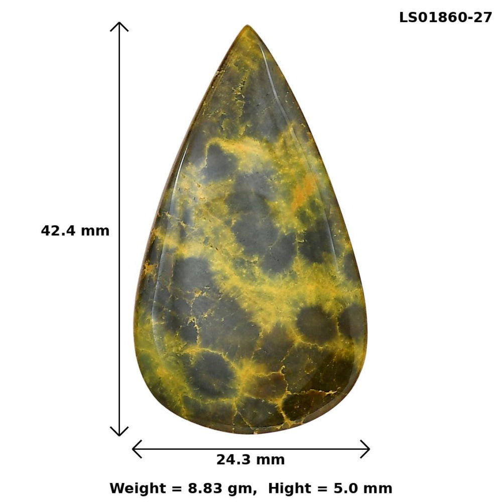 Ocean Jasper 42.4x24.3x5 mm Pear Gemstone LS01860-27