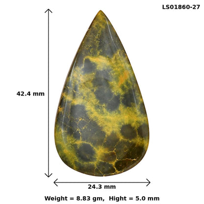 Ocean Jasper 42.4x24.3x5 mm Pear Gemstone LS01860-27